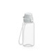 Trinkflasche School klar-transparent inkl. Strap 0,4 l - transparent/weiß